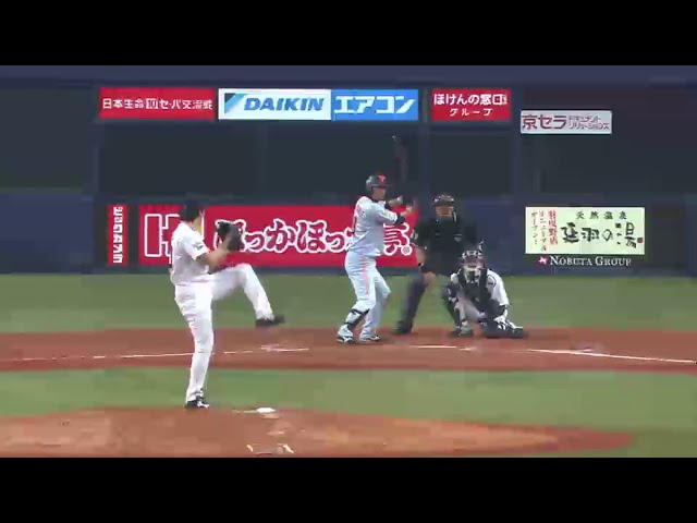 延長12回表 バファローズ・馬原がジャイアンツ・亀井に痛恨のソロアーチを浴びる 2014/5/31 Bs-G
