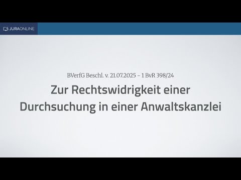 Case of the Month – Illegality of a search in a law firm
