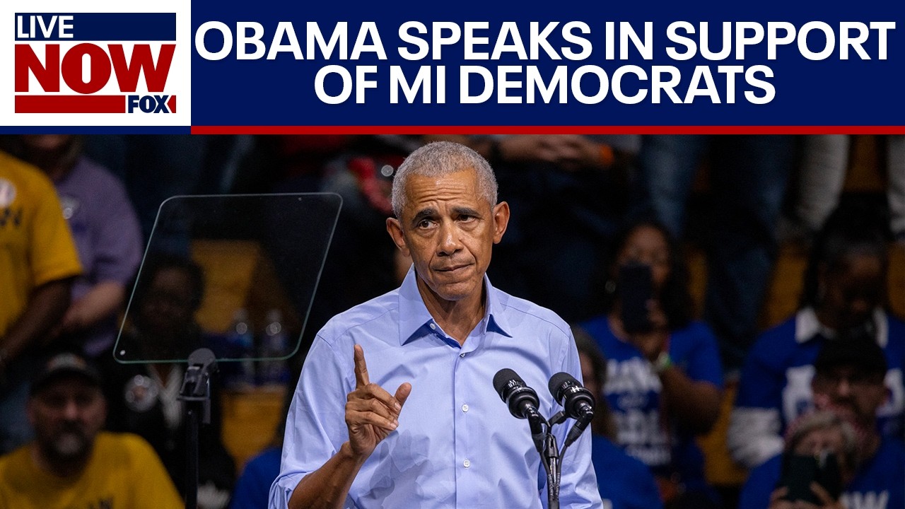 WATCH: Former President Obama campaigns for Democrats in Michigan