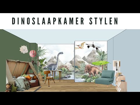 🦖 Slapen in de jungle met Dino's 🦖 Dinoslaapkamer stylen, kinderkamer met Dino-thema
