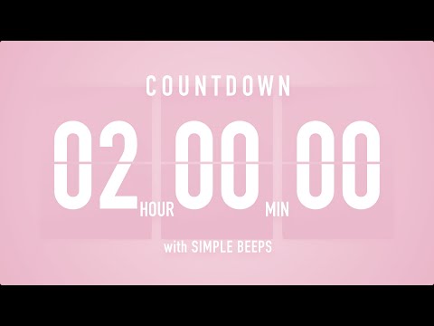 2 Hours Countdown Flip Clock Timer / Simple Beeps ????????