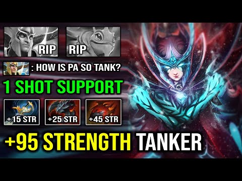 IMBA Tanker +95 Strength First ITEM Echo Sabre Phantom Assassin 1 Shot Enemy Support Dota 2