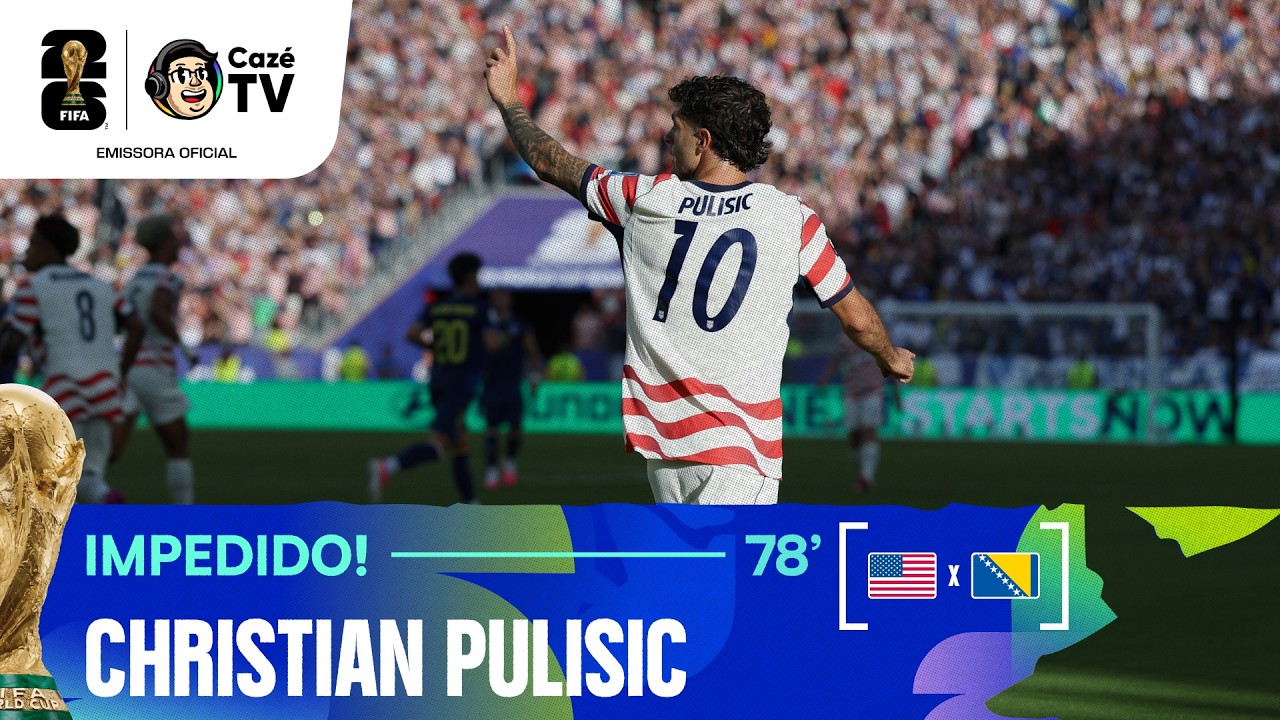 MAIS UM GOL ANULADO! PULISIC MARCA, MAS EM POSIÇÃO IRREGULAR!