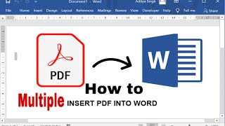 How to Insert PDF into Word Document || How to Insert Multiple PDF into Word Document