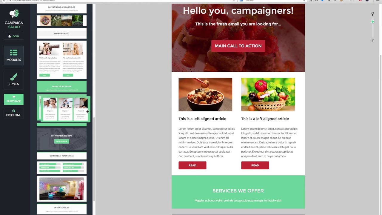 Garden, Full Responsive Email Template by CampaignSalad.com