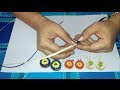 2. How to make Paper Weaving Earrings in 2 colors ...