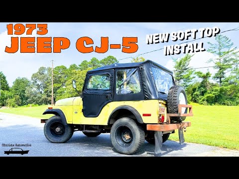 1973 Jeep CJ5 Bestop Super Top Soft Top Install AMC Vintage 4x4