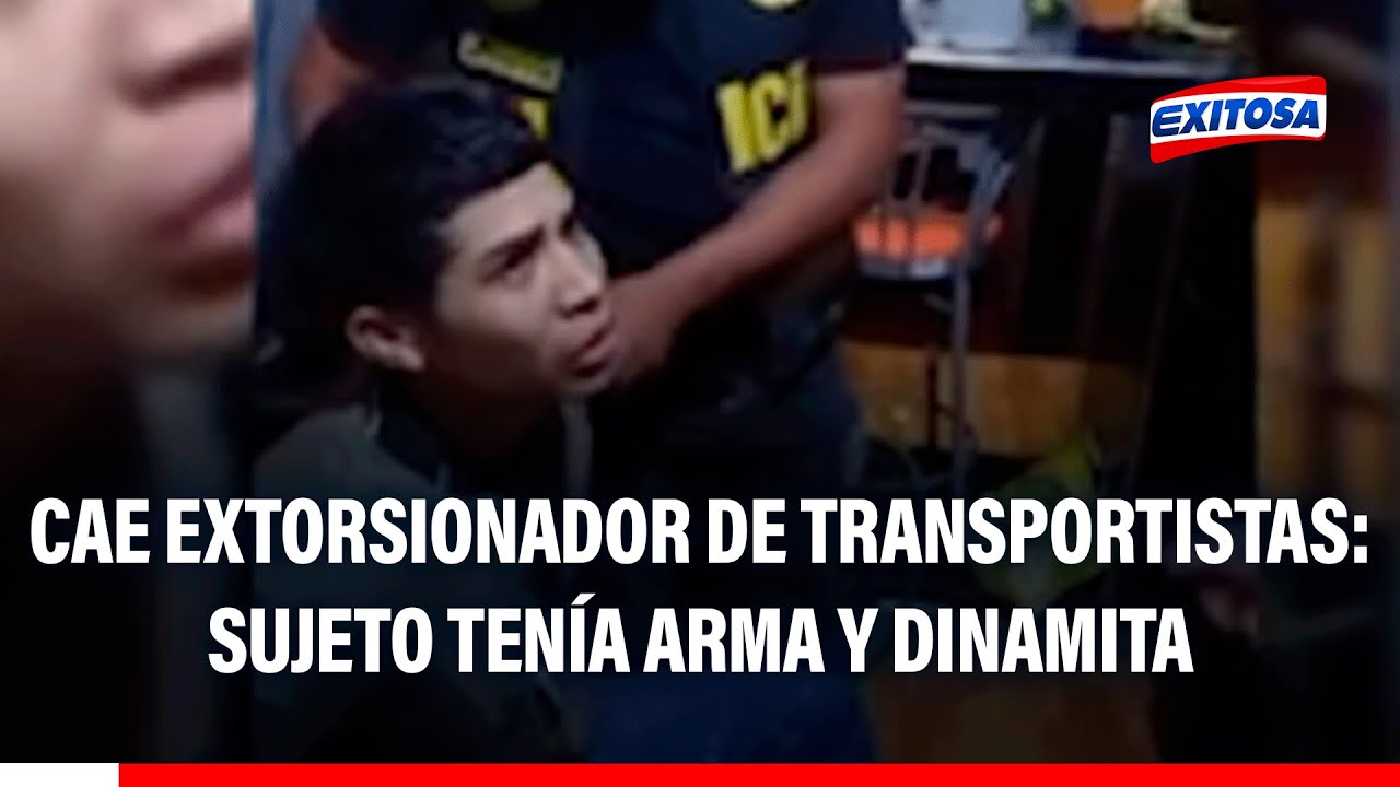 🔴🔵 PNP captura a extorsionador de transportistas en Surco: Peligroso sujeto tenía arma y dinamita