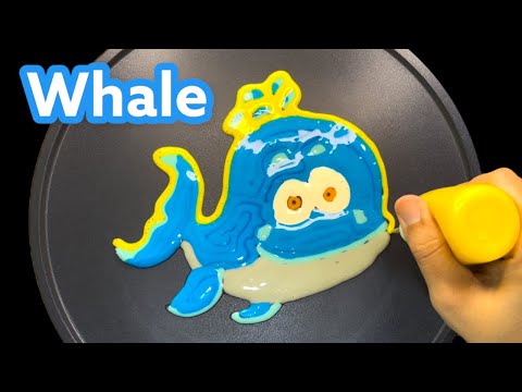 Sea Animals, Whale, Cute Pancake Art I Rainbow Pancake Art