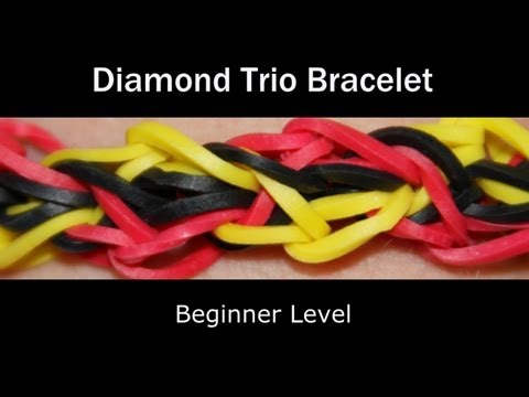 Rainbow Loom Patterns - Diamond Trio bracelet