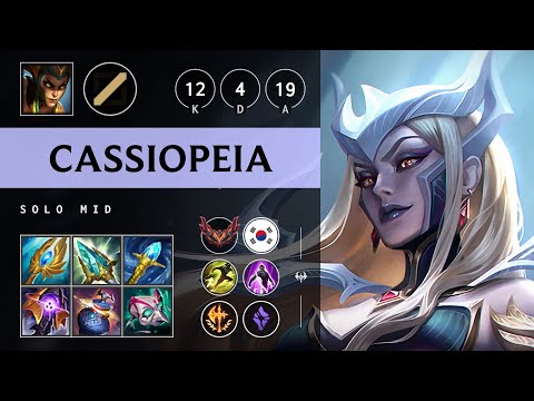 Cassiopeia Mid vs Corki: Killing spree - KR Grandmaster Patch 25.S1.2