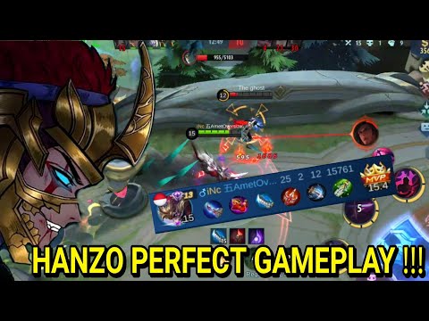 HANZO PERFECT GAMEPLAY ! MUSUH AUTO KABUR LIAT KUYANG !!! HANZO MOBILE LEGENDS