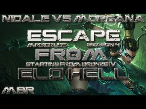 Escaping Elo Hell S4 - Nidalee Vs Morgana Mid Lane Gameplay HD - League of Legends