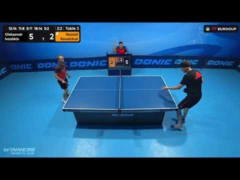 11:35 Oleksandr Ivashkin - Nazarii Kovalchuk 08.09.2023 TT Euro.Cup Ukraine Star. TABLE 3