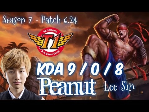 SKT T1 Peanut LEE SIN vs EVELYNN Jungle - Patch 6.24 KR Ranked