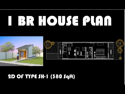 Small House Design - 2D Version [ 320 Sq ft ]  TYPE-SH1/ One Bed room House/ Studio type house plan.