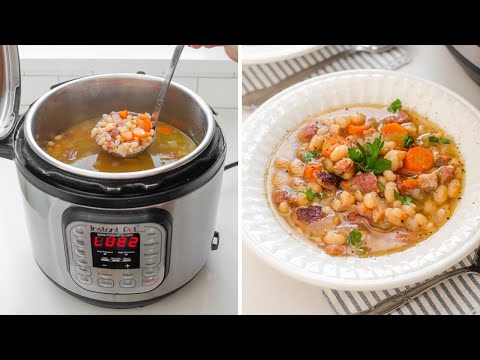 Easy Instant Pot Ham and Bean Soup