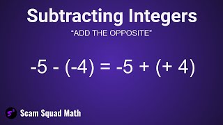 Subtracting Integers (Add the Opposite)