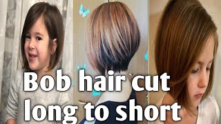 BoB haircut long to short#hair cut toutrial in Hindi