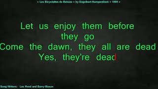 Les Bicyclettes de Belsize Engelbert Humperdinck Lyrics Video for Singing Practice