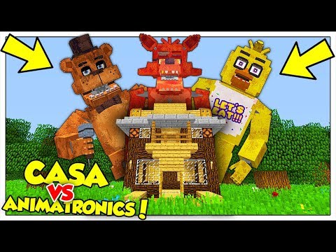 GIANT ANIMATRONICS ATTACK OUR HOUSE! - Minecraft ITA