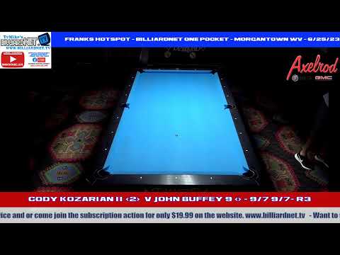 Cody Kozarian V John Buffey - Billiardnet Franks One Pocket 6/25/23