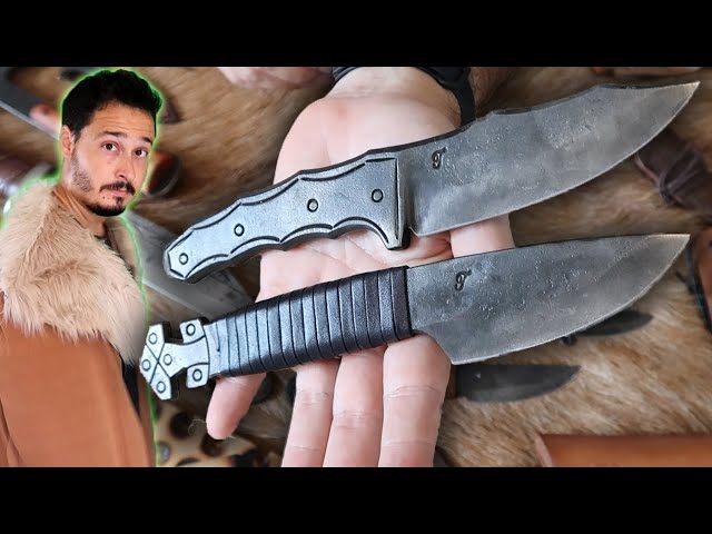 Vídeo relacionado con Toferner - Cuchillo de acero celta - Forjado a mano y aspecto vintage - Hoja puntiaguda ultra afilada - Elegante diseño antiguo - Incluye estuche de cuero auténtico