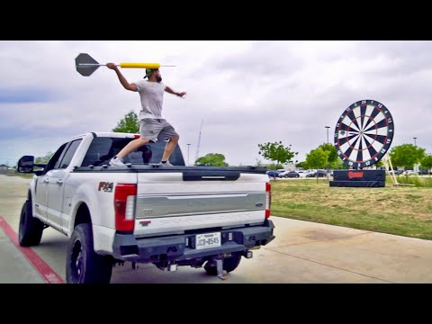 Giant Darts Battle | Dude Perfect Video