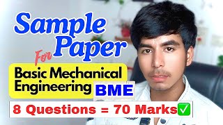 Basic Mechanical Engineering of RGPV | 8 Most important Questions for BME RGPV Exam 2025 |