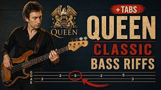 Top 5 QUEEN Bass Lines (Tutorial with TABS)