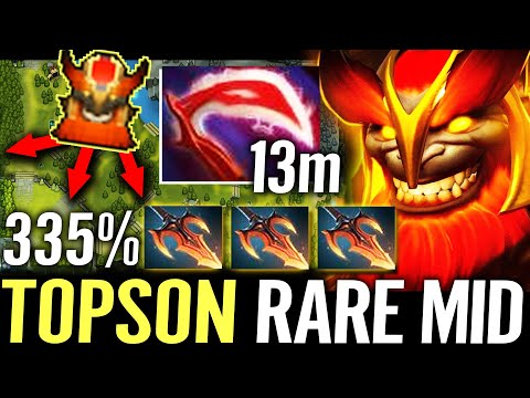 🔥 TOPSON Mars MID RARE PICK — 13min Desolator + Dagger of Ristul 335% CRIT MAX Physic Dota 2 Pro
