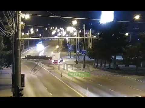 Accident provocat de un șofer rupt de beat care a intrat pe contrasens în sensul giratoriu