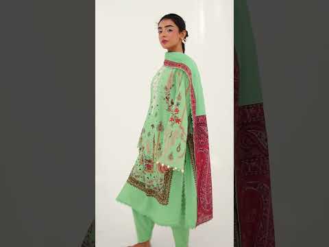 Mahay by Sana Safinaz Embroidered Slub Unstitched 3Pc Suit D-25A