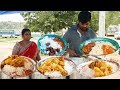 Aunty Selling Cheapest Road Side Unlimited Meals Chicken Meal Only 30 Rupees Plate