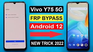 Vivo Y75 5g Frp Bypass Android 12 Update | Vivo Y75 5g (V2142) Google Account Unlock Without Pc |