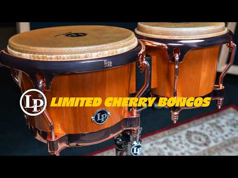 LP Latin Percussion LP201AX-2CB Limited Edition Cherry Wood Bongos 7-1/4" - 8-5/8" image 6