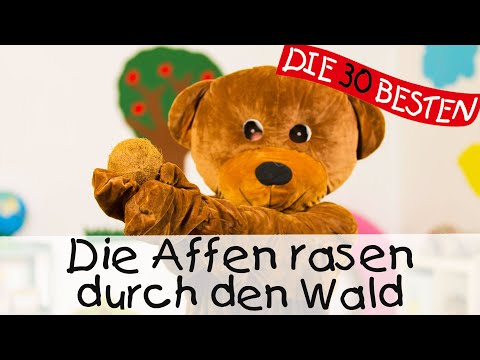 🇩🇪 Die Affen rasen durch den Wald - Singen, Tanzen und Bewegen || Kinderlieder 🐒