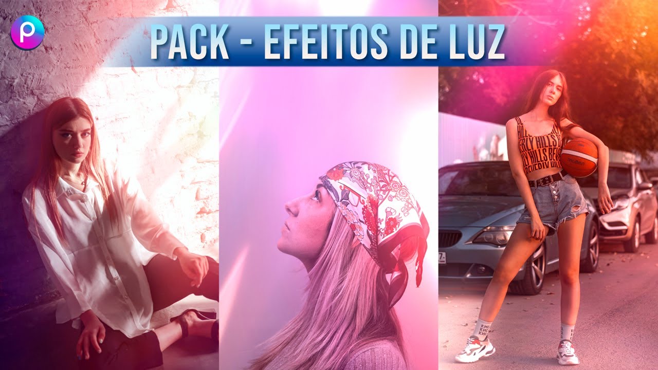 PACK Efeitos Luz LENS FLARE - Como colocar efeitos de iluminação em fotos - Pacote efeitos edição