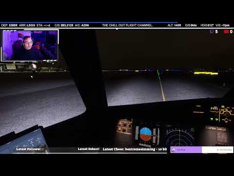 ️Saturday Evening Live  Brussels - Geneva Fly By Wire A32NX Experimental with VNAV ️