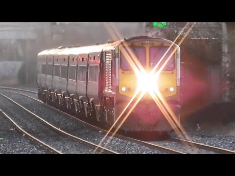 Irish Rail 201 Class Loco and Mark 4 Intercity Train - Clondalkin Station, Dublin