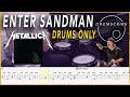 Enter Sandman (DRUMS ONLY) - Metallica | Drum Sheet Music Play-Along | DRUMSCRIBE