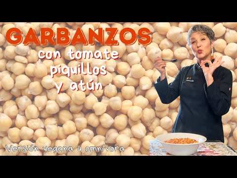 💥 GARBANZOS CON TOMATE 🍅 Y PIQUILLOS VEGANO O CON ATUN 🐟ESPECIAL DIAS DE FRIO 🥶 con Thermomix® #tm6