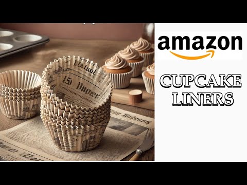 HOW TO USE TULIP NATURAL NEWSPAPER BAKING CUPCAKE LINERS | AMAZON FINDS!!