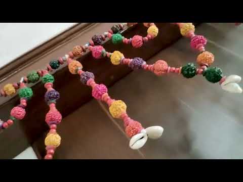 Mahadev Rudraksha Beads Bandarwal Toran for Home, Temple Decor video