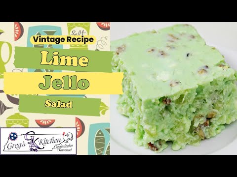 Forgotten Dessert Of The 1950's - Easter Recipe - Lime Jello Dessert