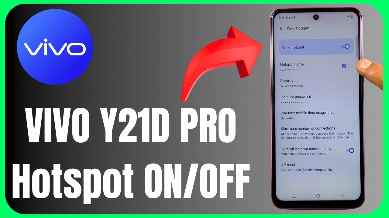 📶 Vivo Y21D Hotspot ON/OFF 😱📱 | Personal Hotspot Setup Tutorial 🔥