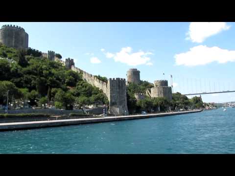 Bosphorous Cruise - City walls at the Golden Horn- Istanbul Turkey