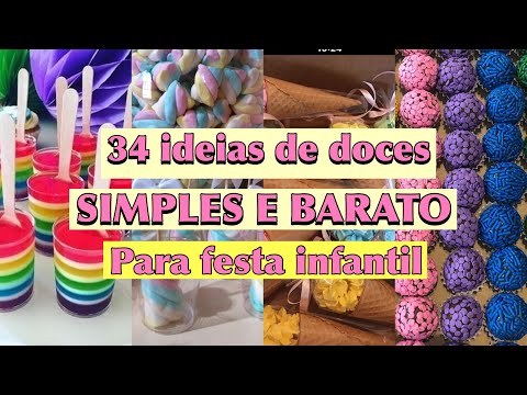 INSPIRAÇÃO 34 IDEIAS DE DOCES SIMPLES E BARATO PARA FESTA INFANTIL - FESTA COM AMOR