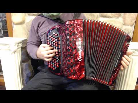 CASTCBA96BRD - Red Castiglione Sonorex 19 Chomatic Button Accordion B System LMM 66 96 $2999