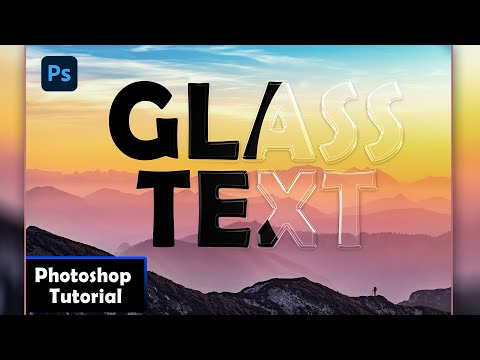 GLASS TEXT Effect in Photoshop | Realistic Glass Text or Logo Effect - Photoshop Tutorial